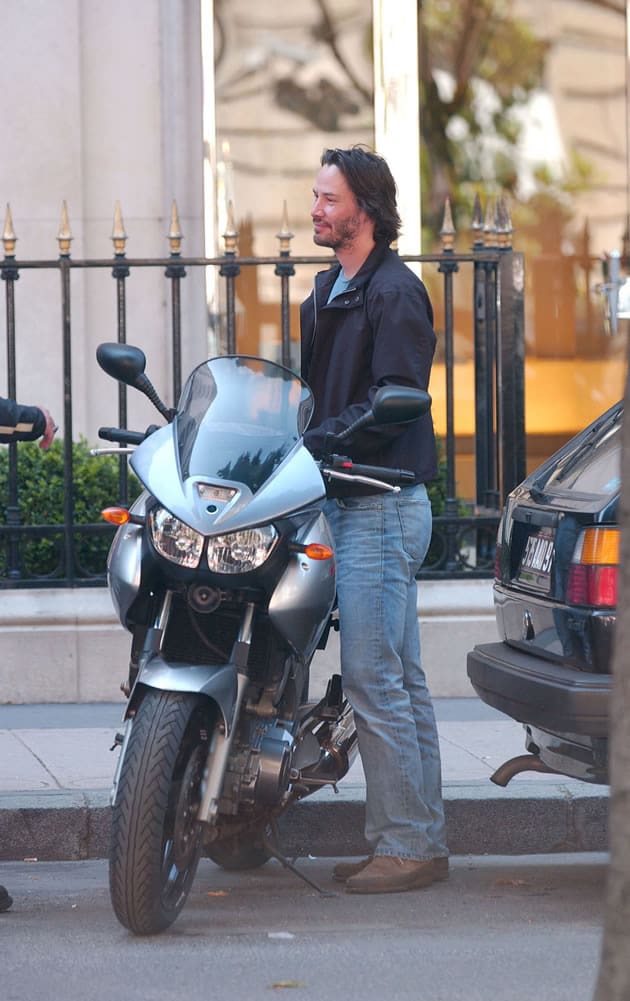 Keanu Reeves and motorcycle